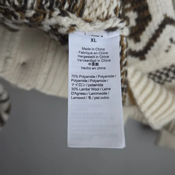 J. Crew Diamond Fair Isle Cardigan Sweater size XL NWT - Picture 5 of 7